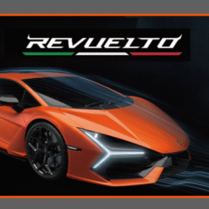Lambo Desk Pad Picture Revuelto Orange