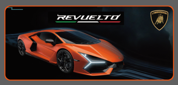 Lambo Desk Pad Picture Revuelto Orange