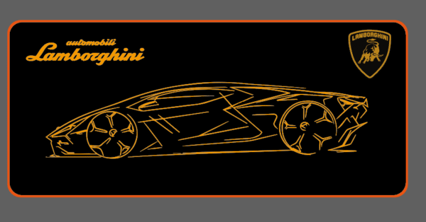 Lambo Desk Pad Stylish Lambo