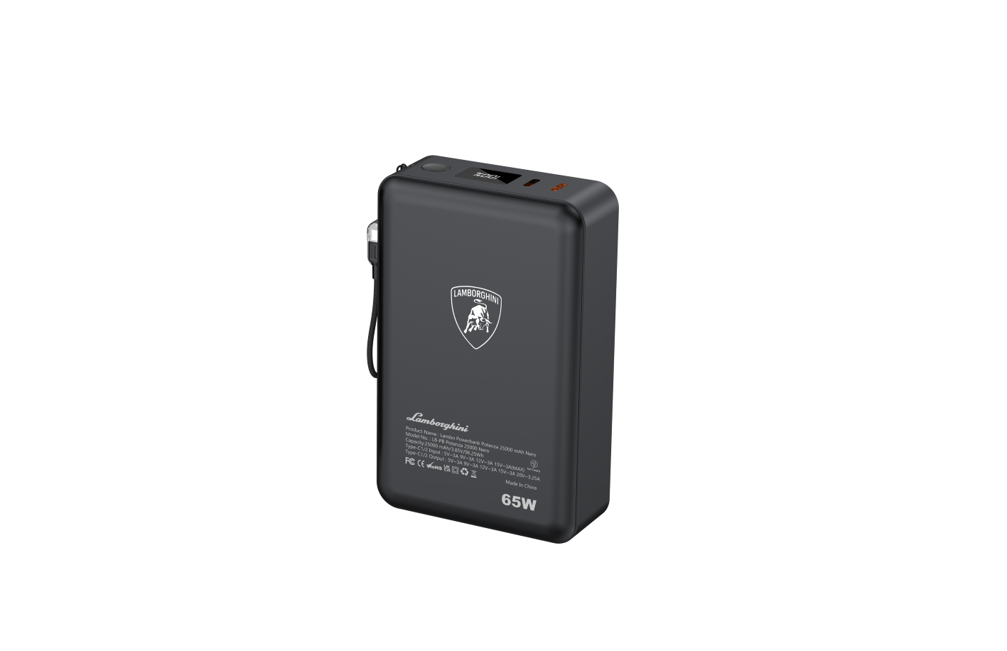 Lambo Powerbank Potenza 25000 mAh Nero - Imagen 3